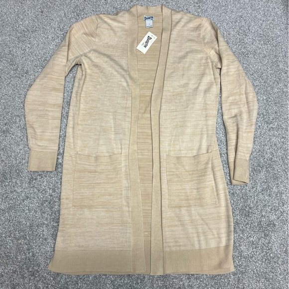 Duluth Trading Co Sweaters - Duluth Trading Sweater Women's Small Beige Shiftless Duster Cardigan Open NEW